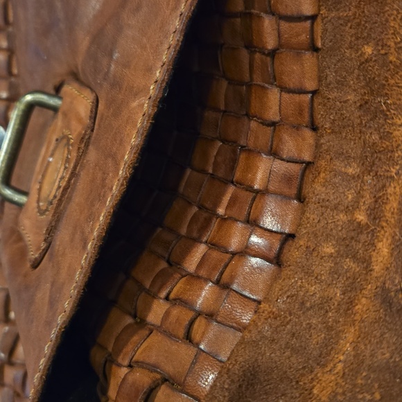 Harbour 2nd Brown Woven Leather Crossbody Bag - Picture 3 of 6